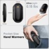 Portable Rechargeable Hand Warmers Two Pack with Smart Heating Technology