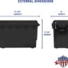 Lockable Ammo Storage Box Portable Field Case with Carry Handle