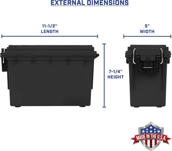 Lockable Ammo Storage Box Portable Field Case with Carry Handle