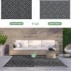 Waterproof Reversible Outdoor Patio Rug Plastic Camping Mat for RV Deck