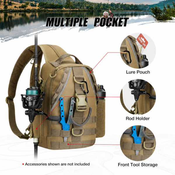 Lightweight Fishing Backpack with Rod Holder Tackle Storage Outdoor Gear Pack