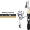 Portable Telescopic Fishing Rod Reel Combo Kit with Carrying Bag Accessories