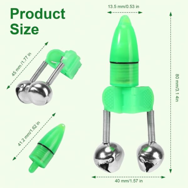 LED Fishing Bite Alarm Bells with Tip Lights Night Fishing Alerts