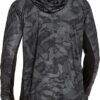 3 Men Hooded UPF50 Sun Protection Fishing Shirt Long Sleeve Rash Guard Cooling
