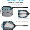 Floating Fishing Landing Net Rubber Coated Foldable Kayak Salmon Bass