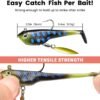 Fishing Soft Swimbaits with BKK Hooks Vibrating Sinking Lures Bass Trout Crappie Walleye