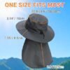 4 Wide Brim Sun Hat with Neck Flap UV Protection Outdoor Cap