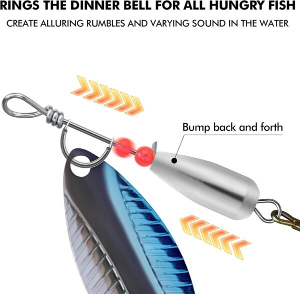 Spinner Fishing Lures Kit for Bass Trout Walleye Freshwater Saltwater