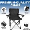 4 Portable Foldable Camping Chairs Lightweight Outdoor Seating Set for Adults