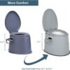 Portable Camping Toilet Detachable Bucket Lightweight Compact Outdoor Emergency Commode