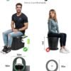4 Portable Folding Camping Toilet for Adults with Lid Paper Holder