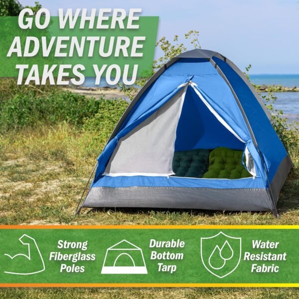 Lightweight 2 Person Camping Tent with Rainfly Pop Up Outdoor Shelter