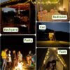 Solar Camping String Lights 39.4FT Fairy Lantern Waterproof Rechargeable LED Tent Light Outdoor