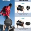 4 Height Adjustable Portable Folding Toilet for Camping 400lbs Compact Travel Potty with Lid