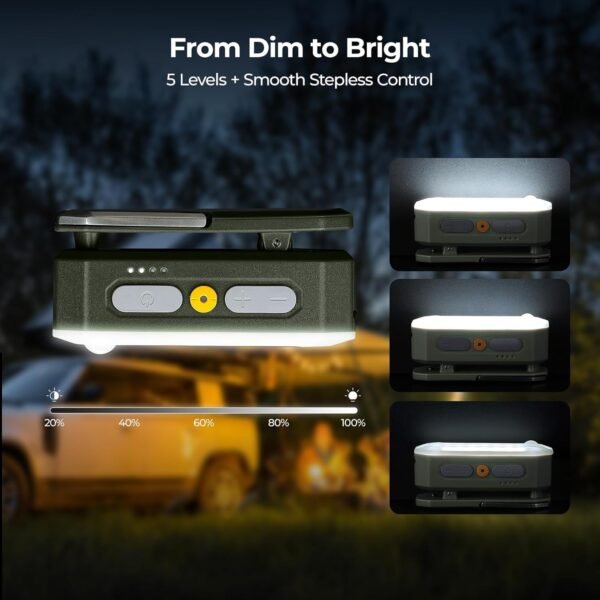 Rechargeable Portable Camping Lantern 3200mAh Waterproof Motion Sensor Outdoor Light