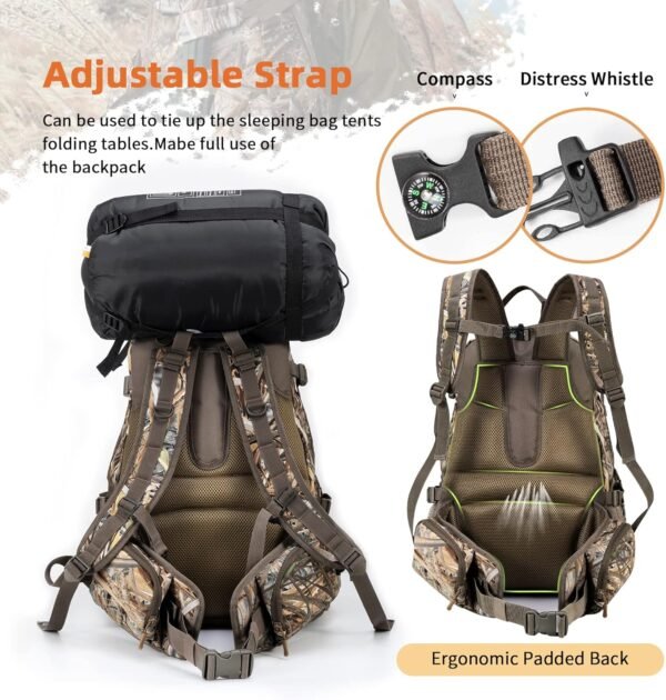 Hunting Backpack Outdoor Daypack Rifle Bow Gun Gear Camouflage Tactical Pack