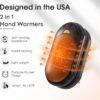 Portable Rechargeable Hand Warmers Two Pack with Smart Heating Technology
