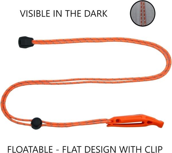Loud Emergency Safety Whistles with Reflective Lanyards for Outdoor Survival