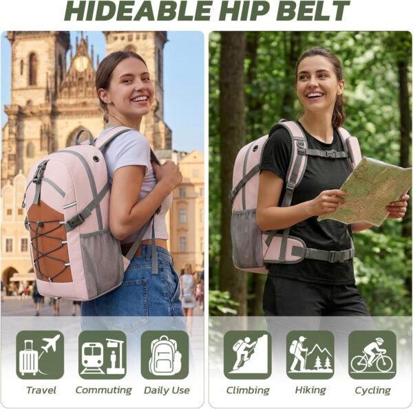Lightweight Waterproof Hiking Backpack 25L Outdoor Travel Daypack for Women