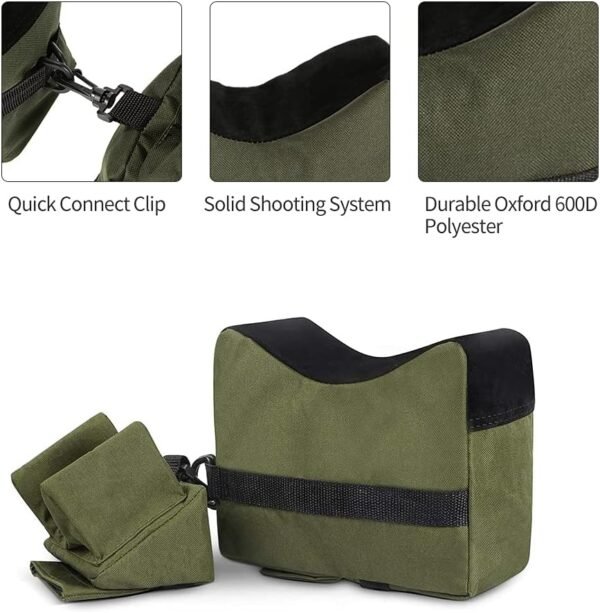 Shooting Rest Sandbags Front Rear Rifle Support Stand Hunting Gear