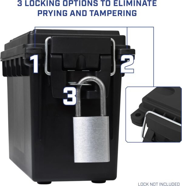Lockable Ammo Storage Box Portable Field Case with Carry Handle