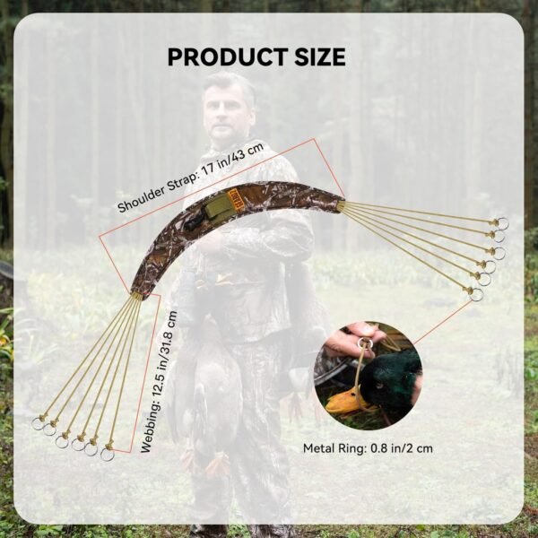 Lightweight Duck Carrier Lanyard with 12 Slip Rings for Hunting