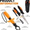 Fishing Tool Kit with Pliers Knife Scale Gripper Gloves Accessories Set