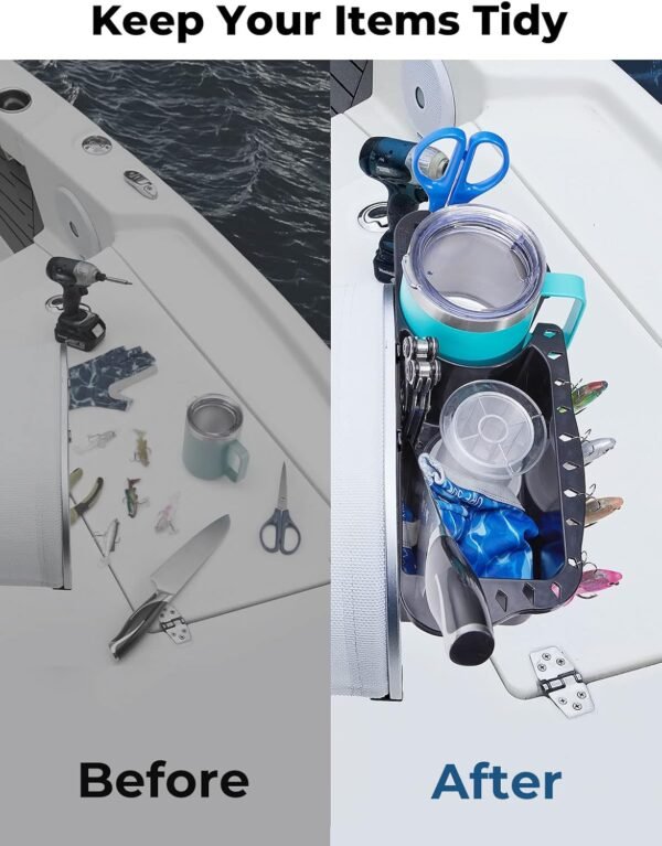 Marine Boat Cup Holder Organizer Kayak Bass Pontoon Jon Boat Storage Caddy