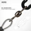 Heavy Duty Coiled Kayak Leash Fishing Rod Paddle Tether Accessories