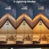 Rechargeable LED Camping Lanterns Dimmable Emergency Flashlight Lights Two Pack