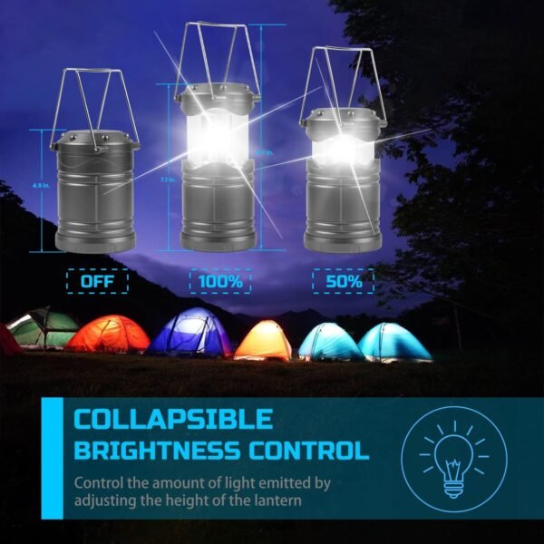 Portable LED Camping Lantern Set Battery Powered Emergency Hanging Lights