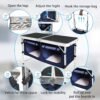Portable Aluminum Folding Camping Table Adjustable Outdoor Picnic Workstation