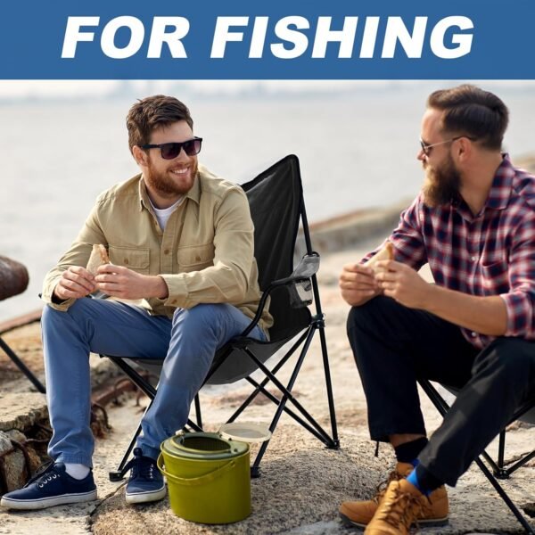5 Portable Foldable Camping Chairs Lightweight Outdoor Seating Set for Adults
