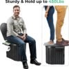 5 Portable Folding Camping Toilet for Adults with Lid Paper Holder
