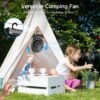 3 in 1 Portable Camping Fan Rechargeable 24000mAh LED Light Remote Outdoor