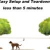 5 Dog Tie Out Cable 50ft Portable Overhead Trolley System for Large Dogs Outdoor Camping