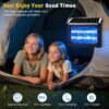 Solar Mosquito Bug Zapper Outdoor 4500V Waterproof Rechargeable 1/2 Acre Coverage