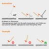 Camping Tent Stakes 7.1 Inch Non Rust Metal Ground Pegs Heavy Duty Orange 12 Pack