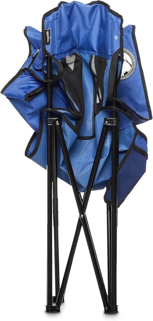 Folding Mesh Camping Chair with Cup Holder Cooler Pocket Portable Outdoor Seat