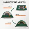 Waterproof Windproof Dome Camping Tent 2-8 Person Quick Setup Family Outdoor Shelter