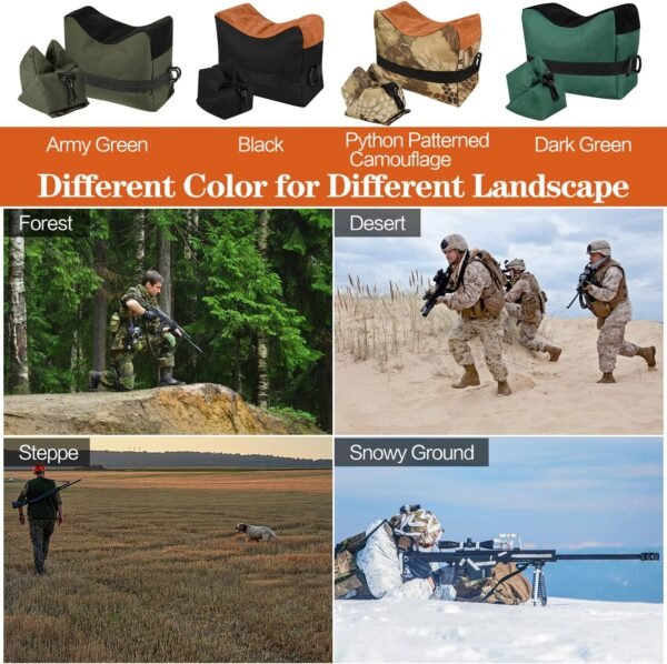 Shooting Rest Sandbags Front Rear Rifle Support Stand Hunting Gear