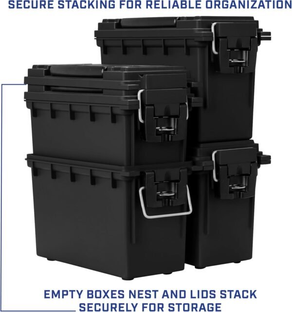 Lockable Ammo Storage Box Portable Field Case with Carry Handle