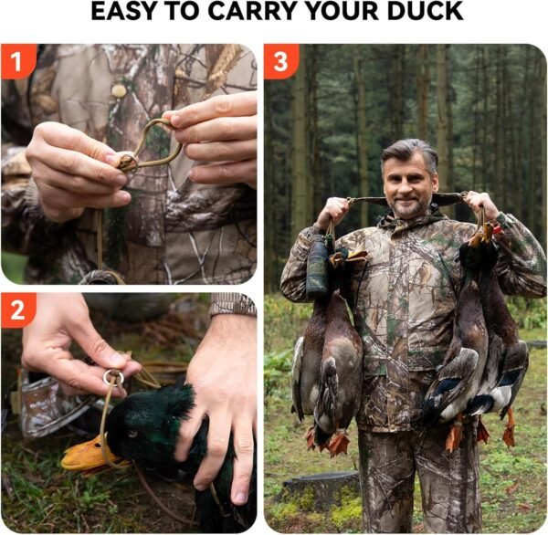 Lightweight Duck Carrier Lanyard with 12 Slip Rings for Hunting