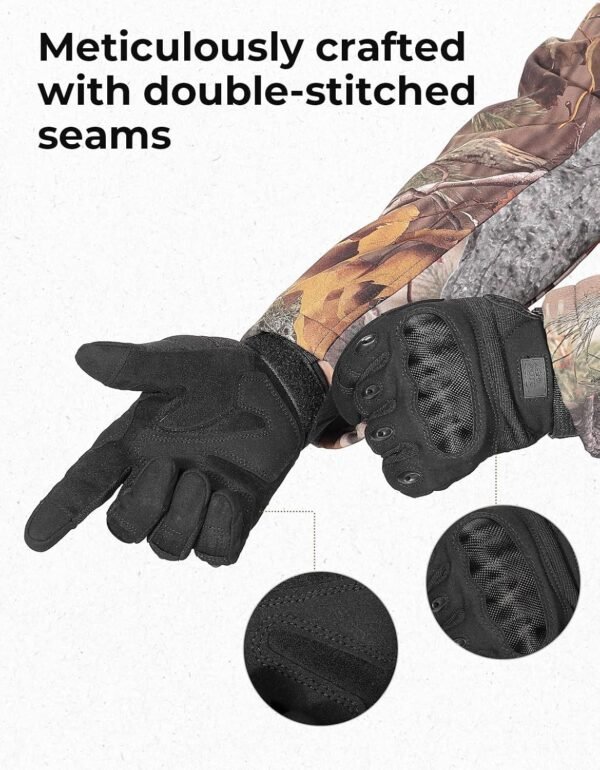 5 Tactical Motorcycle Gloves with Hard Shell Touchscreen Protective Sports Gloves