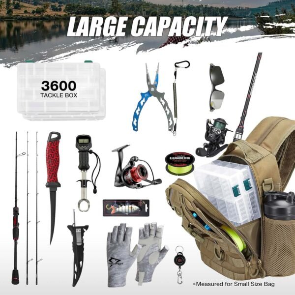 Lightweight Fishing Backpack with Rod Holder Tackle Storage Outdoor Gear Pack