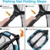 Floating Fishing Landing Net Rubber Coated Foldable Kayak Salmon Bass