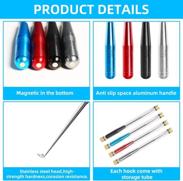 Fishing Hook Remover Tool Set Portable Stainless Steel Hook Extractor Kit