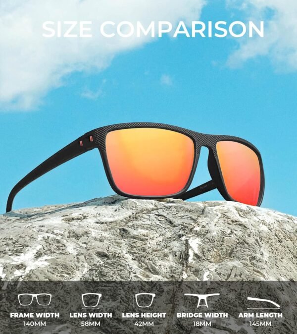 81M-SqkEWQL._AC_SL1500_ Polarized UV Protection Sunglasses Lightweight Sports Eyewear for Men Outdoor Activities