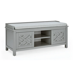 Coventry Hall Tree with Storage Bench and Coat Hooks, Gray
