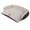 Rustic Luxury Couch Pet Bed with Plush Bolsters for Dogs